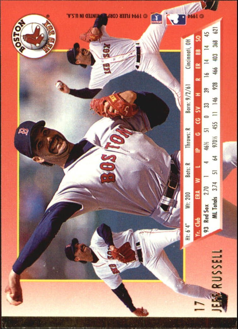 Amazon.com: 1994 Ultra Baseball Card #17 Jeff Russell